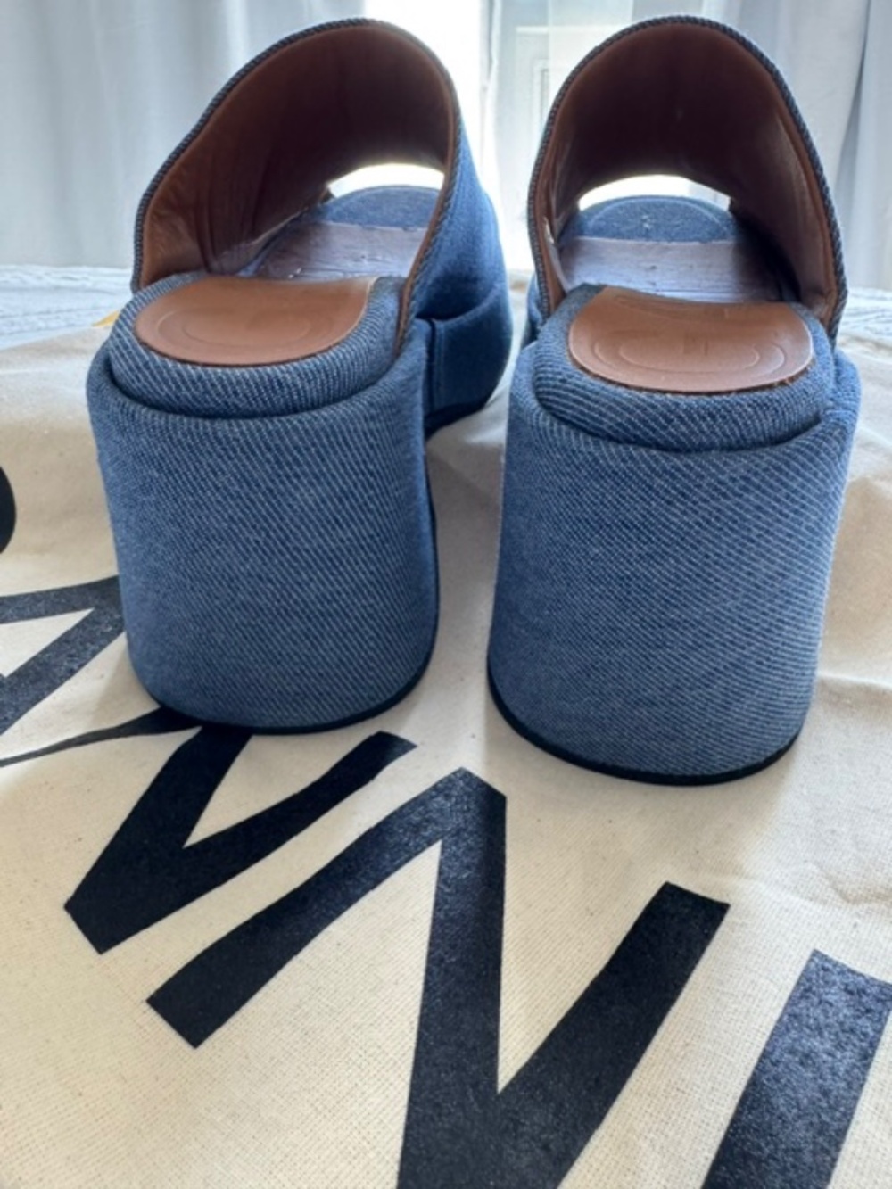 GANNI Platform Denim Mules - NEW - Size 37 - Picture 3 of 11